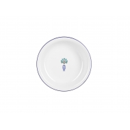 Тарелка глубокая 21 см, кант синий, Vaso Piccolo DS13
