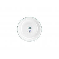 Тарелка глубокая 21 см, кант зеленый, Vaso Piccolo DS13