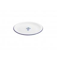 Тарелка мелкая 18 см, кант синий, Vaso Piccolo DS14