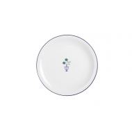 Тарелка мелкая 26 см, кант синий, Vaso Piccolo DS17