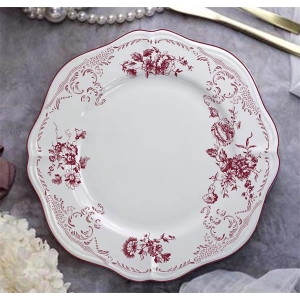 Тарелка мелкая d 25,5 см h 2,2 см, фарфор, Red Rose Тарелка мелкая d 25,5 см h 2,2 см, фарфор, Red Rose