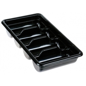 Емкость для столовых приборов 4 секции (черная) Luxhstahl