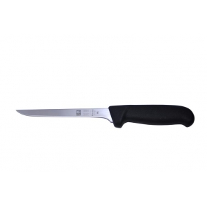 Нож обвалочный 150/280 мм. (узкое жесткое лезвие) черный SAFE Icel