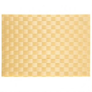 Подкладка настольная бежевая плетеная, 30,3*42,7 см материал рафия, 12 шт