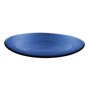 Тарелка синяя 35*31 см, стекло, RCR Италия
