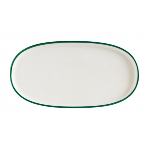 Блюдо овальное 210*100 мм. Линеа Зеленый, форма Хюгге Bonna /1/12/1116/