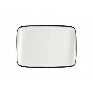 Блюдо прямоуг. 230*160 мм. Линеа Черный, форма Мув Bonna /1/12/1128/