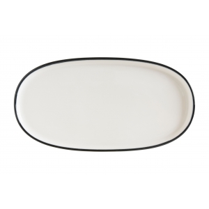 Блюдо овальное 210*100 мм. Линеа Черный, форма Хюгге Bonna /1/12/