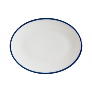 Блюдо овальное 250*190 мм. Линеа Синий, форма Мув Bonna /1/12/960/ ТП