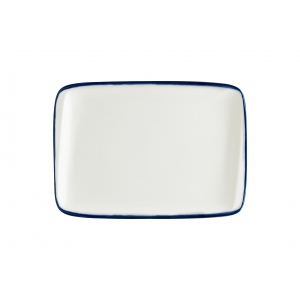 Блюдо прямоуг. 230*160 мм. Линеа Синий, форма Мув  Bonna/1/12/1260/