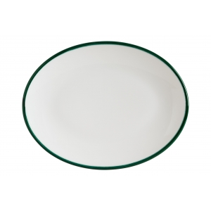 Блюдо овальное 310*240 мм. Линеа Зеленый, форма Мув Bonna /1/6/582/