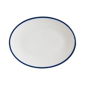 Блюдо овальное 310*240 мм. Линеа Синий, форма Мув Bonna /1/6/582/