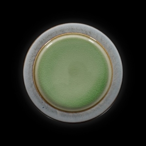 Тарелка мелкая декоративная 267 мм серый+зеленый Corone Tesoro