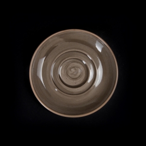 Блюдце d=114 мм. серо-коричневое Corone Natura