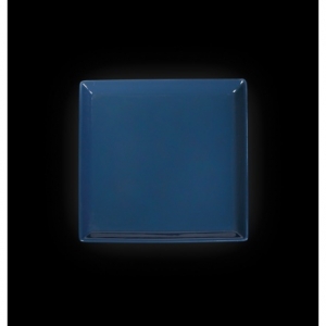 Тарелка квадратная 240мм синяя "Corone"