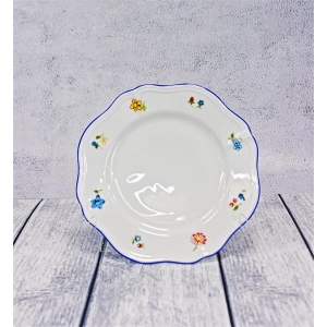 Тарелка мелкая d 21 см h 2 см, фарфор, Grazia с деколью Цветы