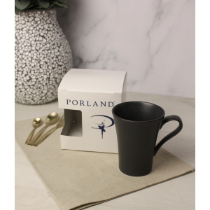 Кружка Porland Seasons 340 мл, черная, подарочная упаковка