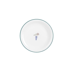 Тарелка мелкая 22 см, кант зеленый, Vaso Piccolo DS15