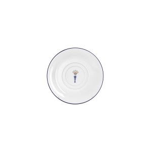 Блюдце для чайной чашки 15 см, кант зеленый, Vaso Piccolo DS19