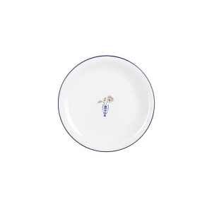Тарелка мелкая 22 см, кант синий, Vaso Piccolo DS15