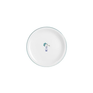 Тарелка мелкая 26 см, кант зеленый, Vaso Piccolo DS18